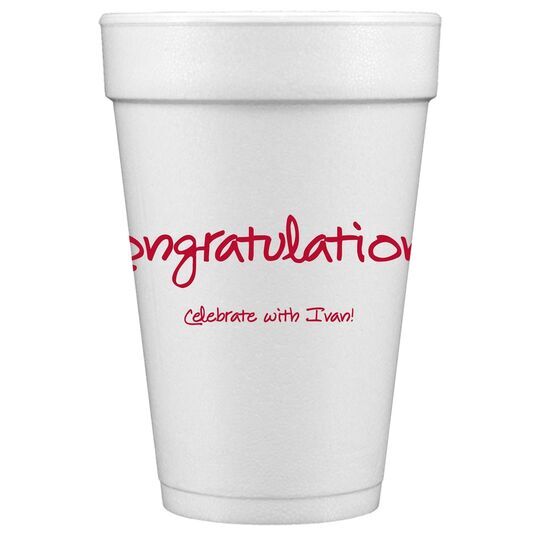 Studio Congratulations Styrofoam Cups